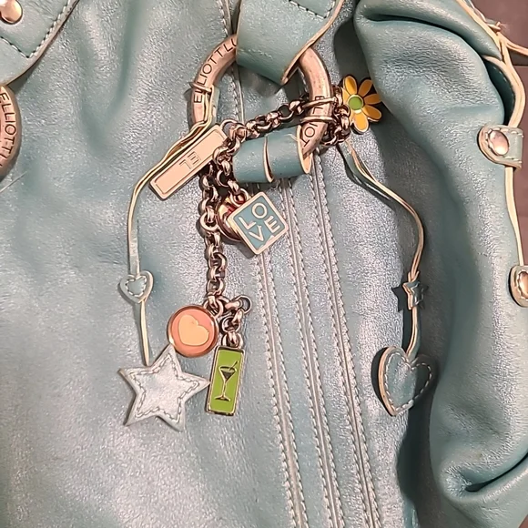 Elliott Lucca Charmed Turquoise Shoulder Handbag NWT - Picture 5 of 5